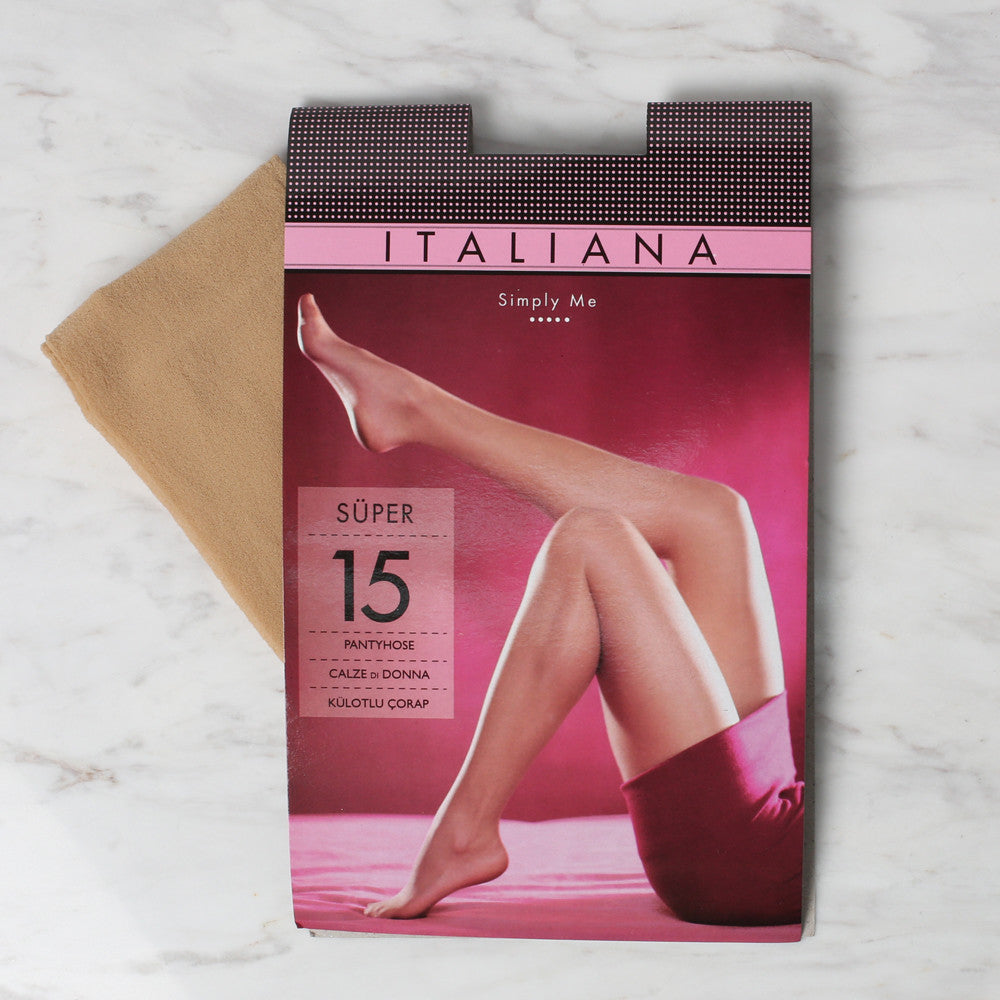 Italiana 1111 Süper 15 Külotlu Çorap, Sahra Ten, 52/3